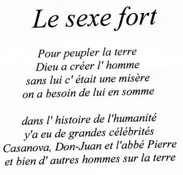 Le sexe fort