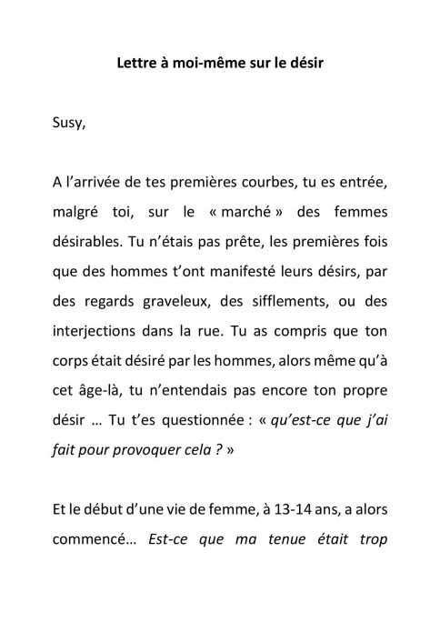 Série poétique "Lettre à soi-même"